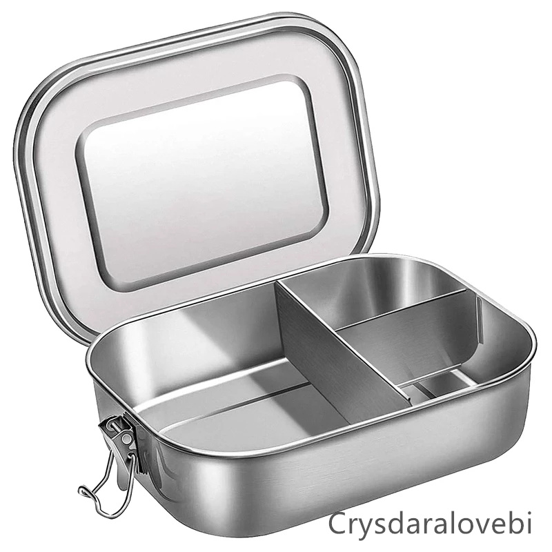 Bento Box Two Tier - الفولاذ المقاوم للصدأ بينتو الاطفال علب