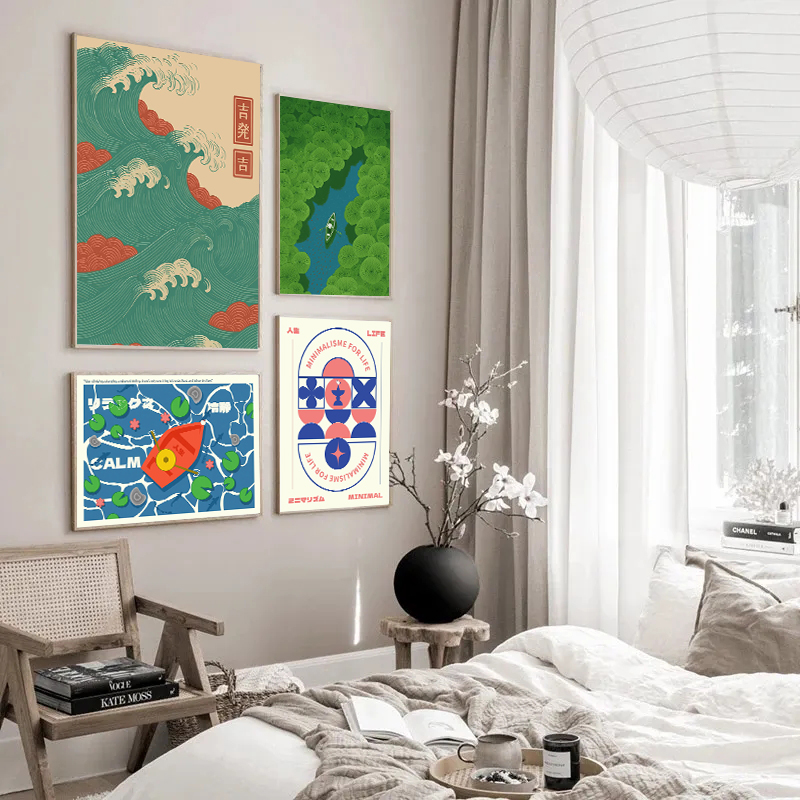ملصقات موجات يابانية بتصميم بس - مراجعة Japanese Minimalism Lifestyle وسعره