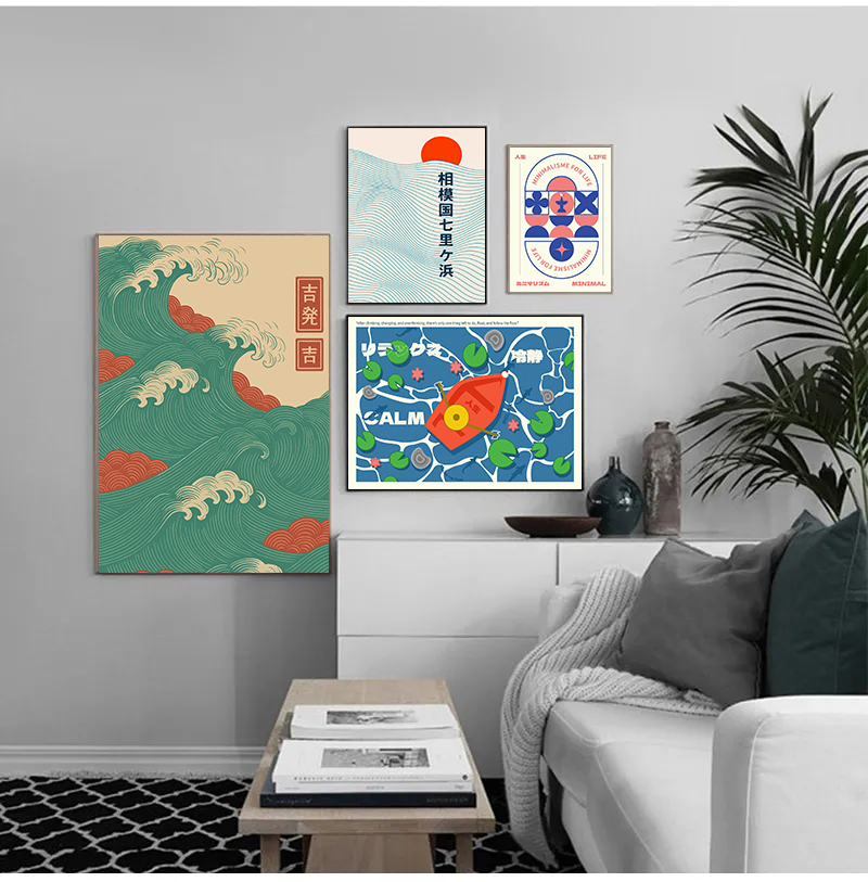 ملصقات موجات يابانية بتصميم بس - مراجعة Japanese Minimalism Lifestyle وسعره