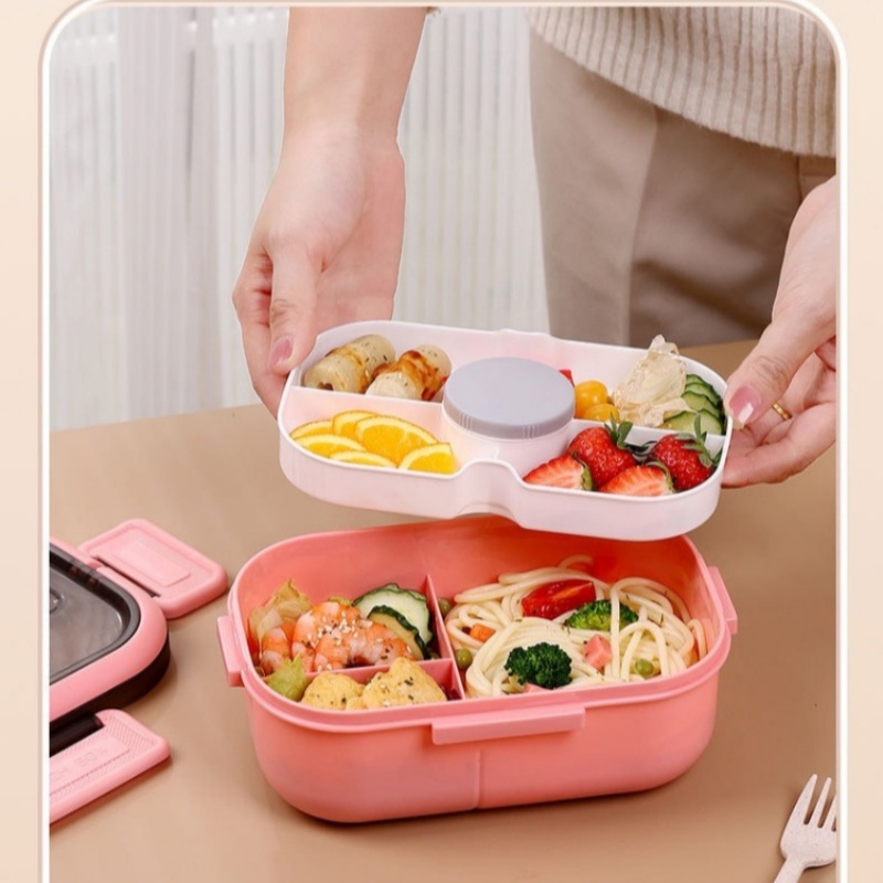 1200 مللي طبقة مزدوجة علب الاغ - مراجعة Bento Box Two Tier وسعره