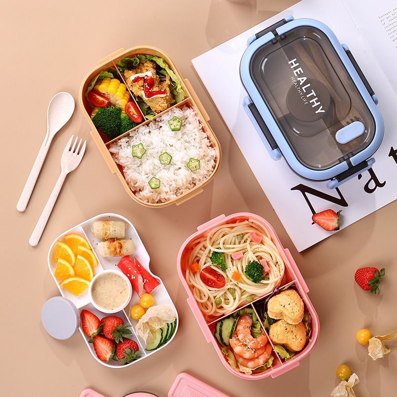 1200 مللي طبقة مزدوجة علب الاغ - مراجعة Bento Box Two Tier وسعره