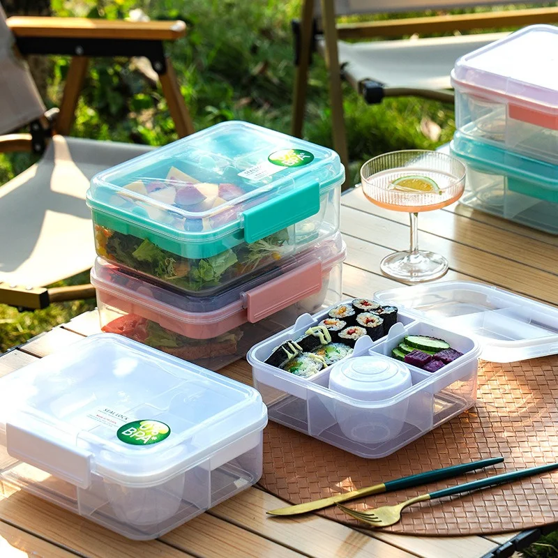تصميم مقبض محمول بطبقة مزدوجة  - مراجعة Bento Box Two Tier وسعره